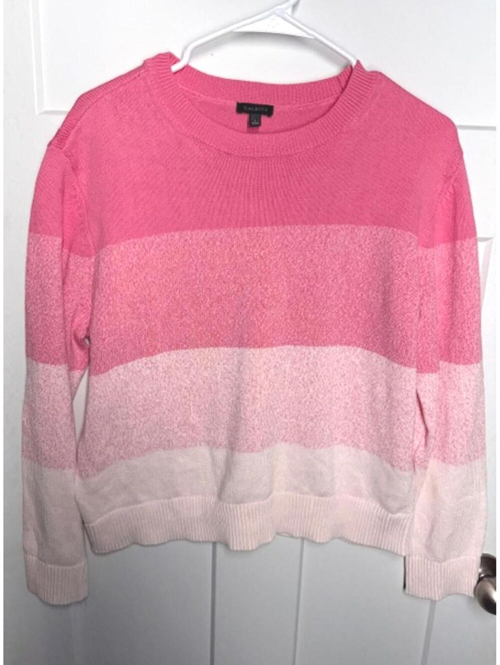 Talbots pink ombre sweater size Large perfect condition